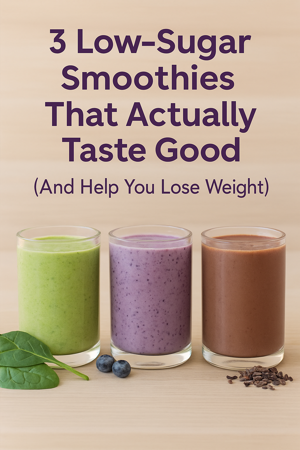 low sugar weight loss smoothies