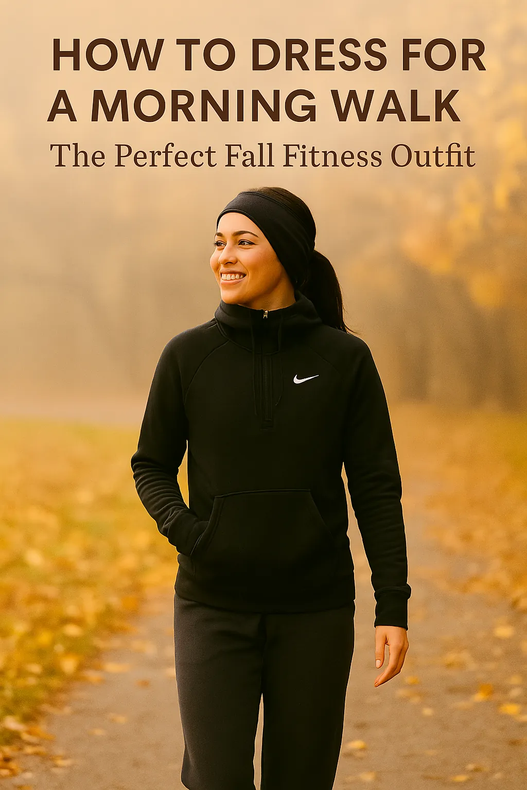 fall walking outfit women